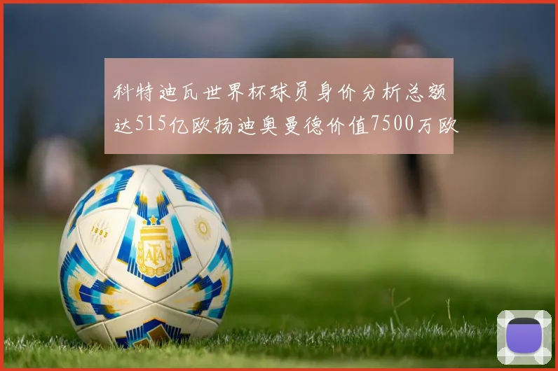 科特迪瓦世界杯球员身价分析总额达515亿欧扬迪奥曼德价值7500万欧